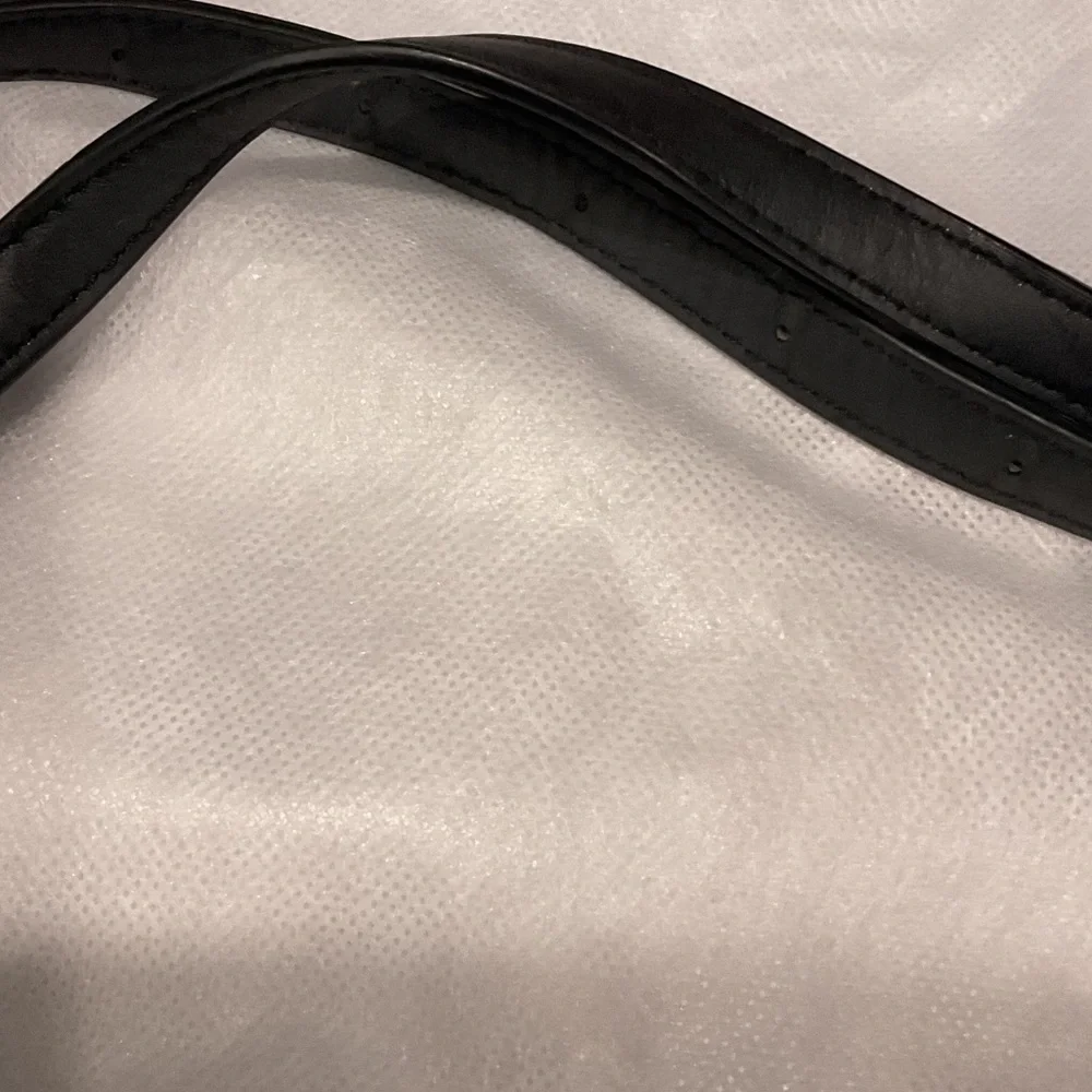 Coach Black Leather Crossbody Bag with Gold Accents